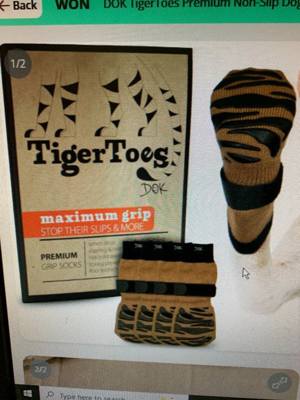 DOK TIGERTOES PREMIUM NON-SLIP DOG SOCKS